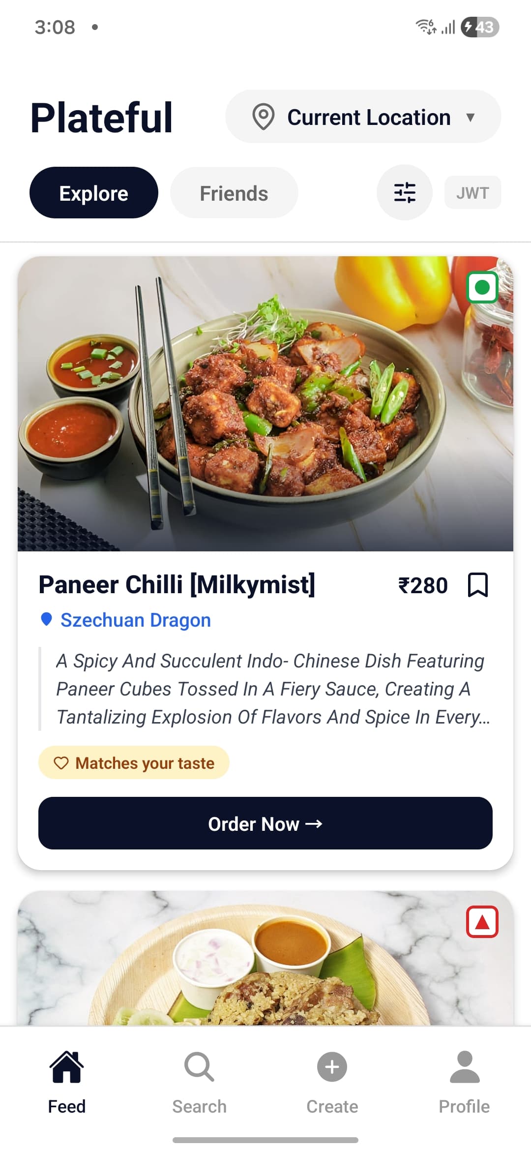 Plateful Discover screen