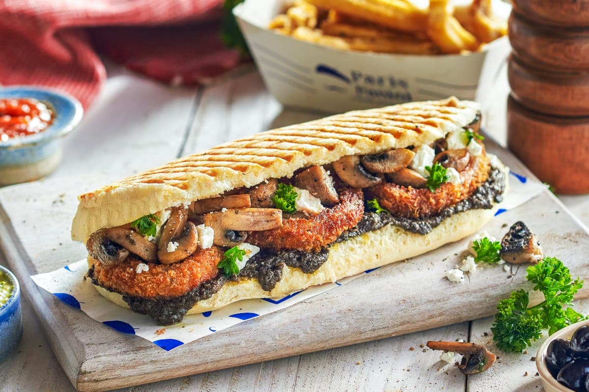 Mushroom & Feta Sandwich